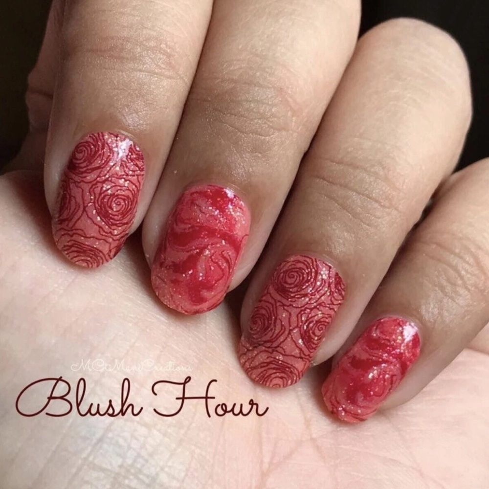 *Retired* Color Street: Blush Hour | Floral Pink Orange Valentine’s Day Rose